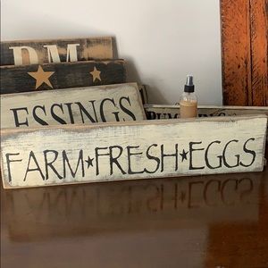 Refurbished barn wood hanging sign